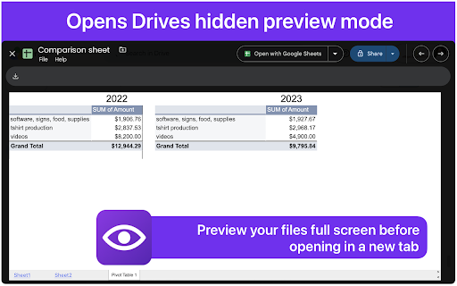 Quick Look for Drive :: Adds a Preview button to Google Drive's action toolbar for files