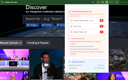 PrivInspect :: Analyzes webpages for known tracking behaviors and provides a privacy score.