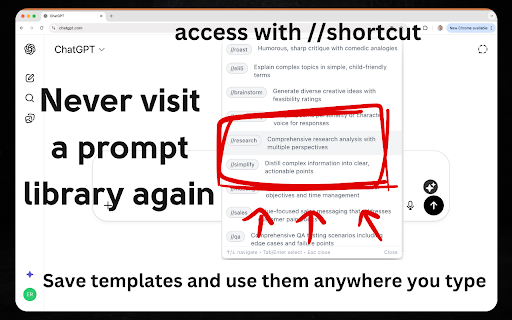 AI Prompt Helper for ChatGPT & Claude - PromptSloth :: Improve prompts with one click. 2000+ expert prompt templates. Works with ChatGPT, Claude, and every AI tool.