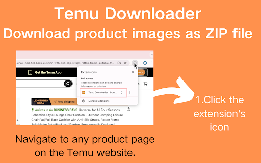 Temu Downloader | Download Product Images as ZIP File :: Temu batch image download, can download description images and product images without watermark. Can be downloaded as a ZIP file.