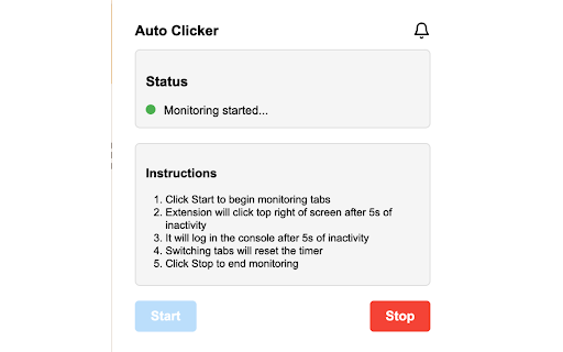 IdleSaver :: Automatically simulates a click after user-defined inactivity delay to prevent idle detection.