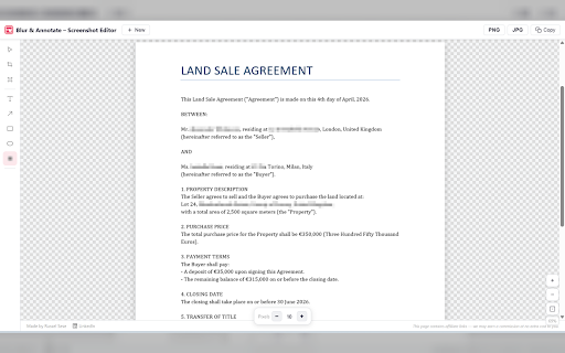 Blur & Annotate – Screenshot Editor :: A full-page image editor for uploading and editing images.
