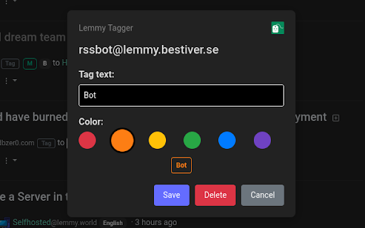 Lemmy Tagger :: Tag users on Lemmy sites.