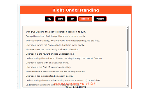 Right Understanding :: A collection of quotes on how right understanding unlocks the door to liberation.