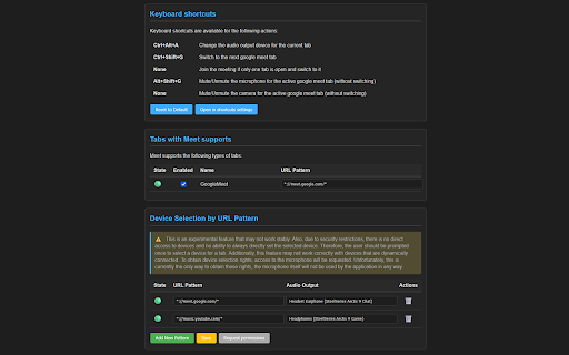 Audio Selector :: A powerful tool to route browser tab audio to any output device and manage your online meetings with ease.