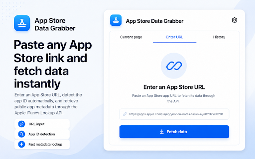 App Store Data Grabber :: Fetch App Store metadata from Apple's iTunes Lookup API.