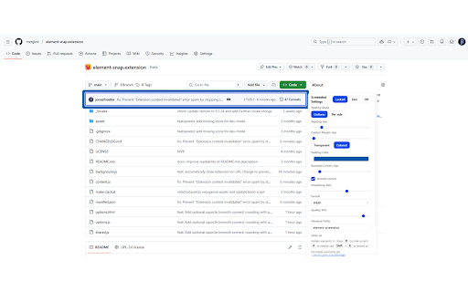 Element Snap :: The lightweight, reliable way to capture pixel-perfect screenshots of any visible HTML element.