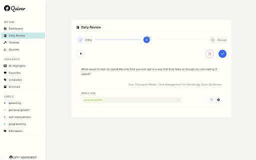 Quiver :: Effortlessly sync your highlights with Quiver. Elevate your reading experience by capturing and organizing key insights.