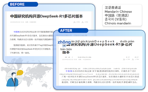 RomanizeMe - Global Language Transliterator :: A browser extension designed for language enthusiasts, providing romanization for non-Latin scripts.