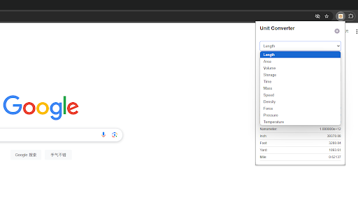Unit Converter Pro :: A unit conversion tool supporting length, area, volume, storage, time, mass, speed, density, force, pressure, and temperature.