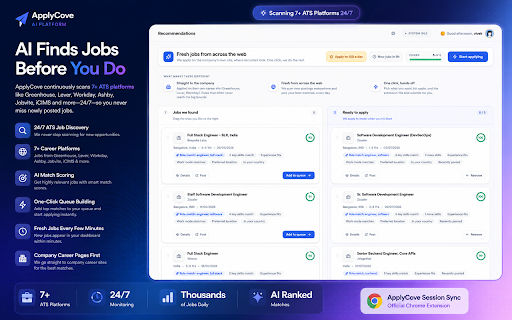 ApplyCove Session Sync :: Connect your Naukri or LinkedIn account to ApplyCove without sharing your password. One-click session sync.