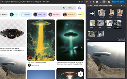 UFO - Image Downloader & Gallery :: Drag and Drop images and GIFs to download and show them in panel.