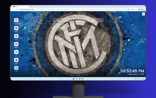 Inter Wallpaper :: Show your passion for Inter Milan with a stunning wallpaper featuring the club's iconic blue and black colors and logo.