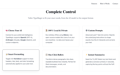 TypeMagic - AI Text Corrector :: Instant AI text correction. Use Cmd+Option+T (Mac) or Ctrl+Alt+T (Win/Linux) to fix spelling, grammar, and formatting.