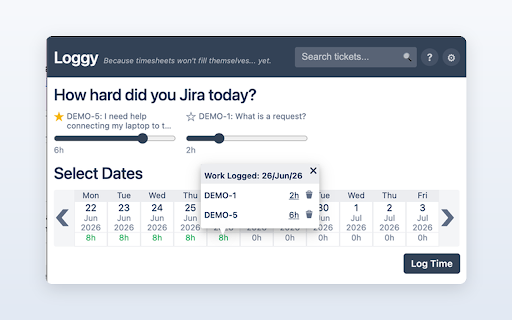 Loggy - Time Logging for Jira :: Your friendly Jira time logging companion