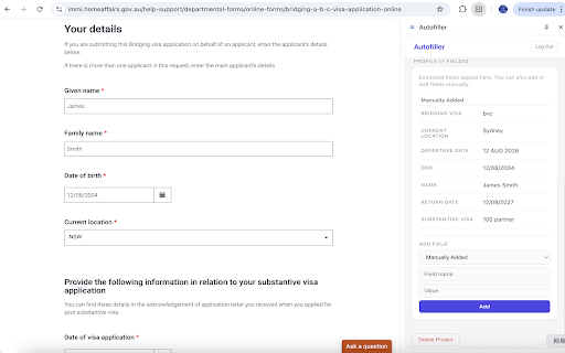 Autofiller :: AI-powered form auto-fill