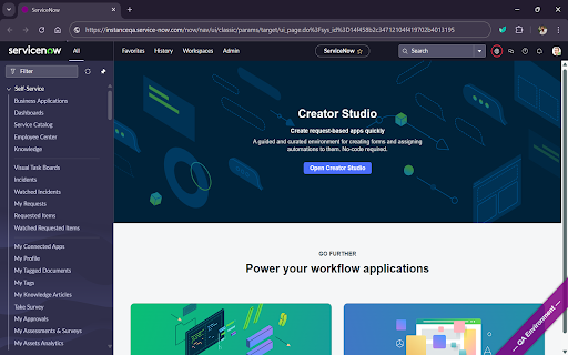 Where Am I :: Helps you visually identify your current ServiceNow environment.