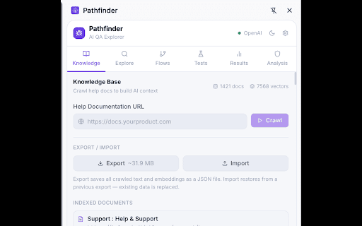 Pathfinder - Automated UI Test Crawler :: Autonomously explore your web app to map UI flows and test coverage. Find untested paths and broken links automatically.
