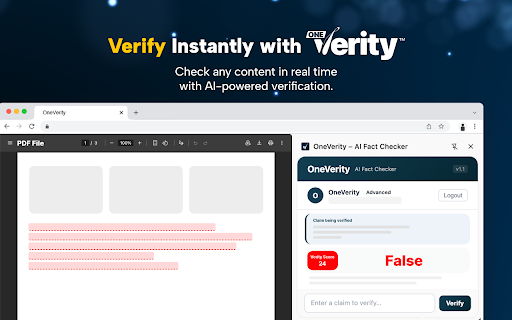 OneVerity — AI Fact Checker :: Detect and verify claims on any webpage with AI-powered fact-checking.