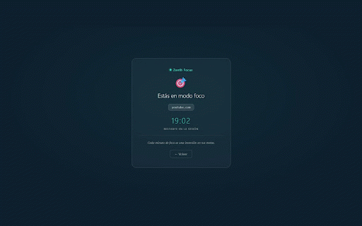 Zenth Focus :: Minimal focus sessions. Block distractions, get things done.