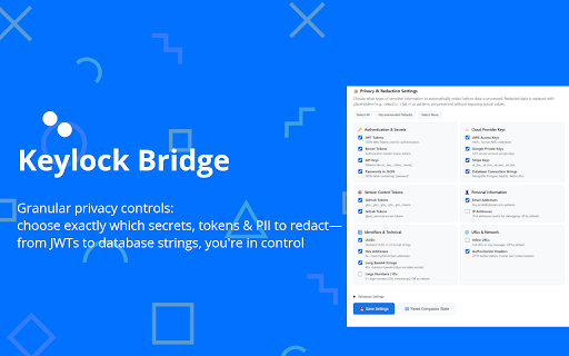 Keylock Bridge :: Developer tools automation - stream console logs, network requests, and screenshots to your AI IDE.
