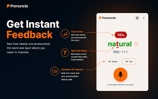 Pronuncia :: Practice the pronunciation of selected English text with Pronuncia.