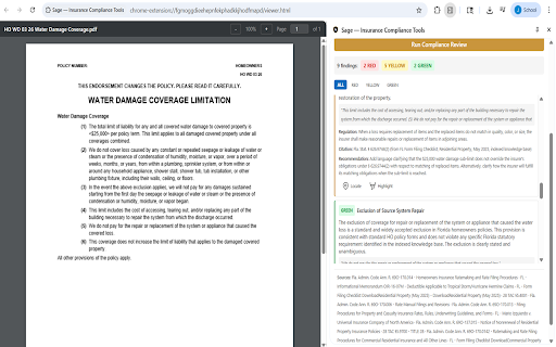 Sage — Insurance Compliance Tools :: Insurance compliance review, filing readiness, readability analysis, and AI-powered research — powered by InsuroAI.
