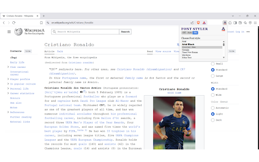 Font Styler :: Change the font style of any website for a personalized reading experience.
