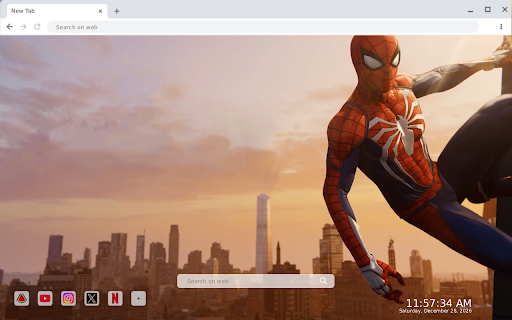 Spider-Man New York City Live Wallpaper :: Transform your new tab into a vibrant Spider-Man adventure with stunning live HD wallpapers of New York City.