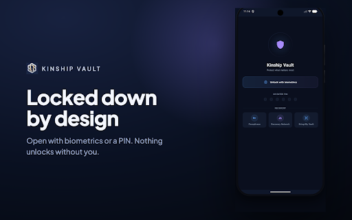 KinshipVault :: Fill and save your KinshipVault passwords in your browser. Fully offline, on-device.