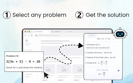 NerdBuddy: AI Math Solver & Homework Helper :: Capture math problems from any webpage and solve them in your browser with AI step-by-step explanations and accurate answers.