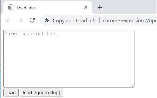 Copy and Load urls :: Copy and Load all urls.