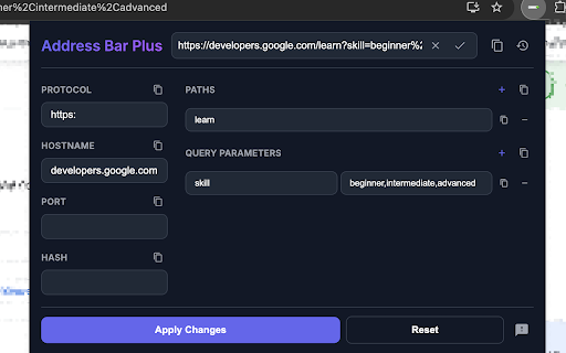 Address Bar Plus :: Structured URL editor for the address bar.