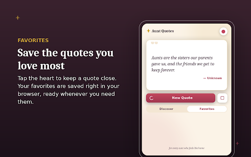 Aunt Quotes :: Beautiful, heartfelt quotes celebrating aunts — a new one every time you click.