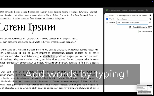 WordKeeper (Easier Vocabulary Builder) Language Learning :: A Chrome Extension that Makes Building Vocabulary Lists Easier