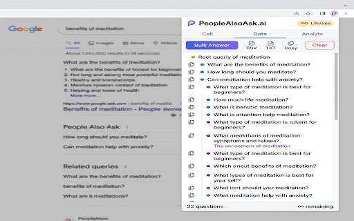 People Also Ask AI :: Extract and visualize People Also Ask questions from Google and Bing search results