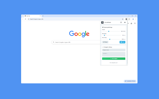 ForcePaste - Smart Clipboard Typer :: Smart clipboard tool: simulates typing, manages snippets, works offline, reliable on all websites.