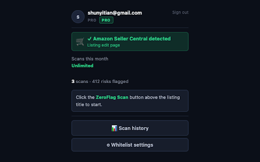 ZeroFlag AI — Listing Compliance Scanner :: Scan your Amazon, TikTok Shop, Walmart & Wayfair listings for compliance risks before publishing.