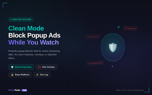AnimeRadar - Smart Anime Tracker :: Auto-detect and track your anime episodes. Never lose your place again.