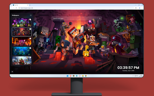 Minecraft Wallpaper – Block World Backgrounds :: Build your dream browser tab with epic blocky landscapes and pixelated adventurous Minecraft backgrounds.