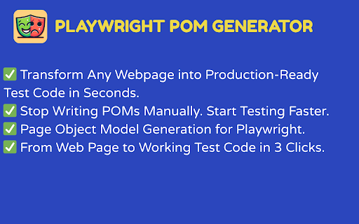Playwright POM Generator :: Generate production-ready Playwright Page Object Model files with syntax highlighting