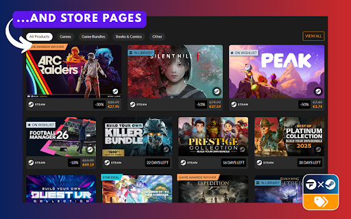 Fanatical Steam Tags and Links :: Fanatical Steam Tags And Links adds links to Steam pages and displays "Wishlist" and "Owned" tags for games on fanatical.com.