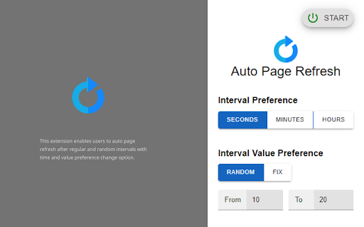 Auto Page Refresh :: This extension enables users to auto page refresh after regular and random intervals with time and value preference change option.