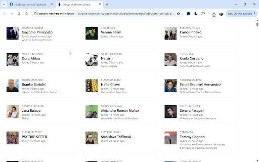 Facebook members and followers :: Download facebook followers and group members as an Excel sheet