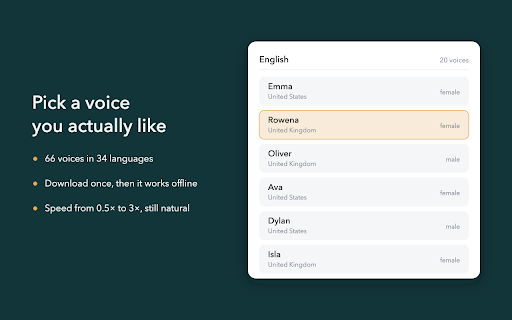 Sonora - AI Text to Speech :: Listen to any web page or selected text. Sentence highlighting, speed control, works on long articles without cutting off.