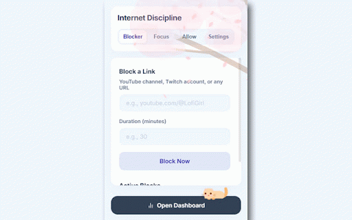 Internet Discipline: Zen Focus :: The ultimate focus extension. Ruthlessly block distracting websites, track time saved, and build unbreakable online discipline.