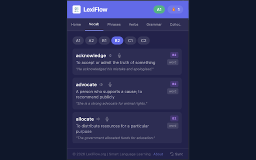 LexiFlow :: AI-driven language learning enforcer — from A1 to C2