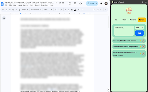 Note It Down!! :: A notes app for your browser. Add, delete, and organize notes by category.