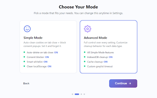 Cookie Cleaner Pro - Auto Delete & Consent Blocker :: Auto-delete cookies when you close tabs. Block cookie consent popups. Free localStorage cleanup. Open source, zero tracking.