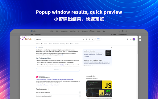 Quick Search (Fast Web & AI Search) :: Double-tap Alt/Option or select text to search instantly. Supports Google, Perplexity, ChatGPT, YouTube, GitHub, and more.